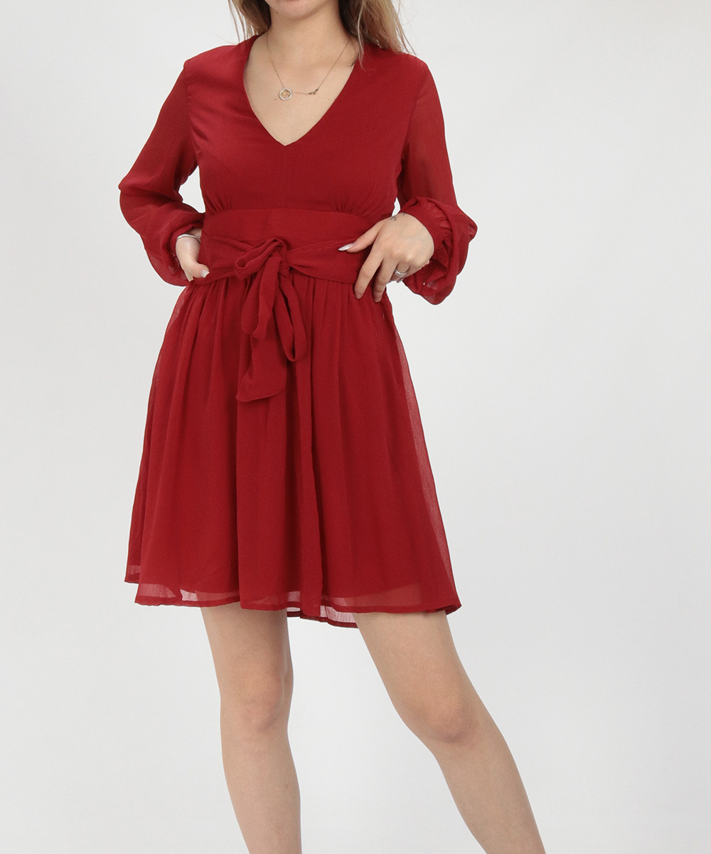 Rochie scurta BUBBLEROOM, rosu, 34