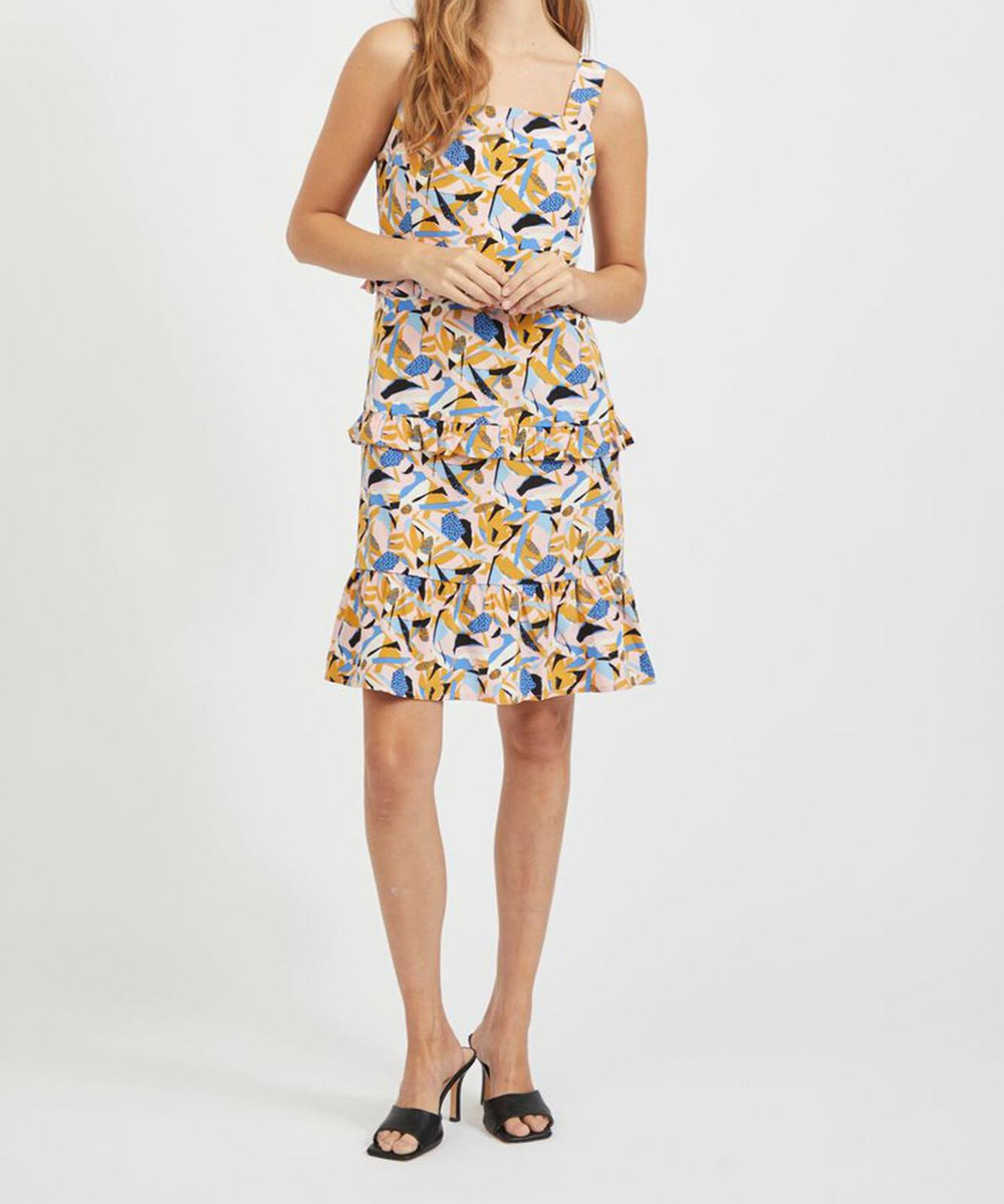 Rochie scurta Vila, mix culori, 34