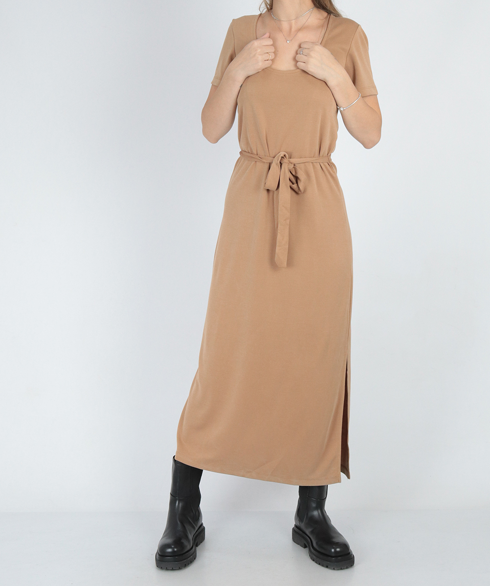 Rochie lunga Vila, maro, XS