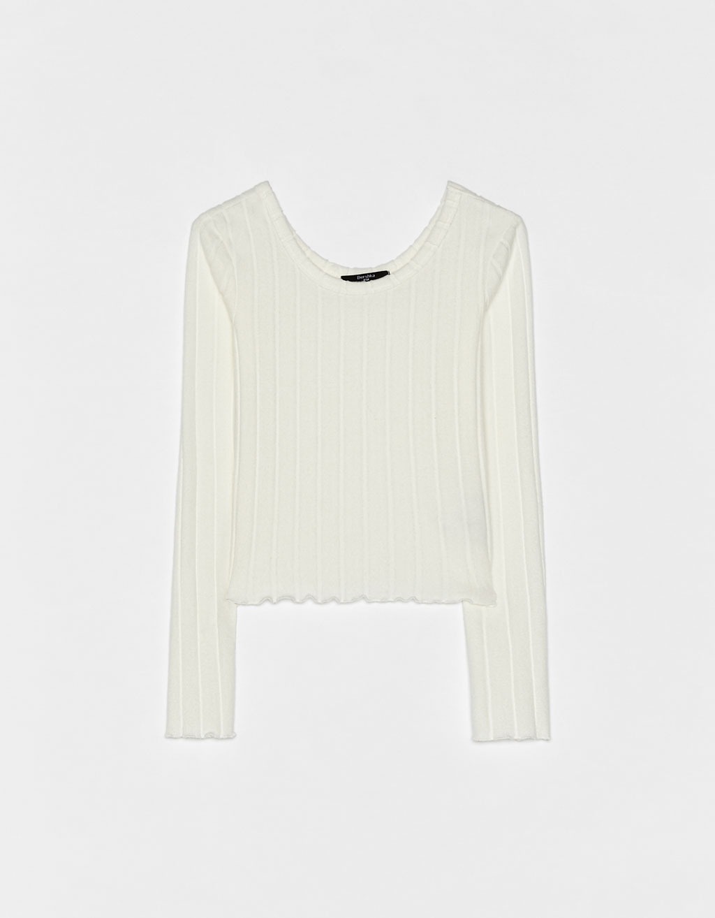 Bluza Bershka, alb, S