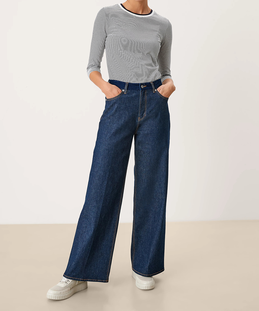 Bluza s.Oliver, alb/bleumarin