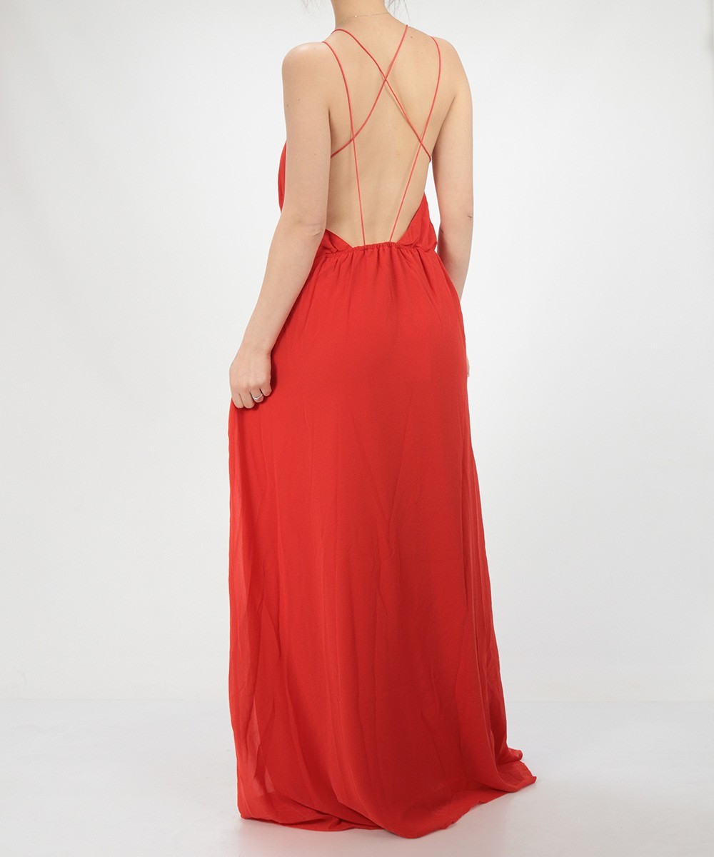 Rochie lunga Make Way, rosu, 38 - 1 | YEO