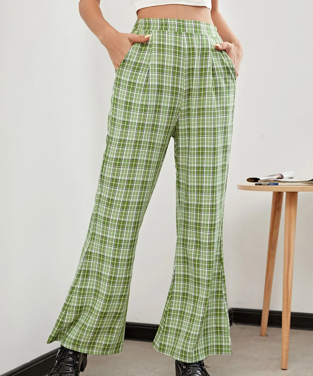 Pantaloni shein, verde, xs