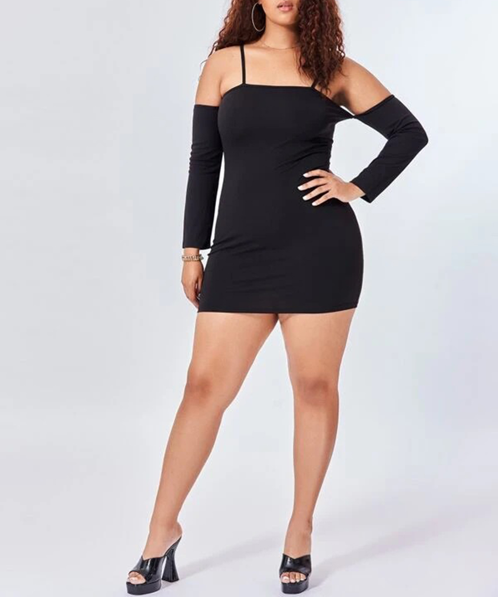 Rochie Scurta SHEIN CURVE, negru, 2XL