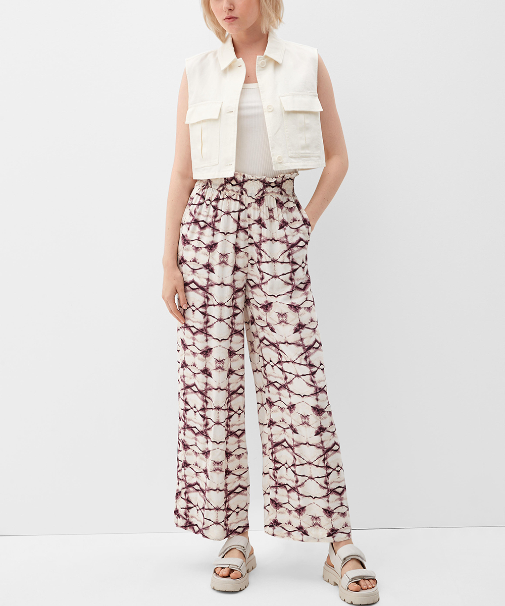 Pantaloni Q/S, crem