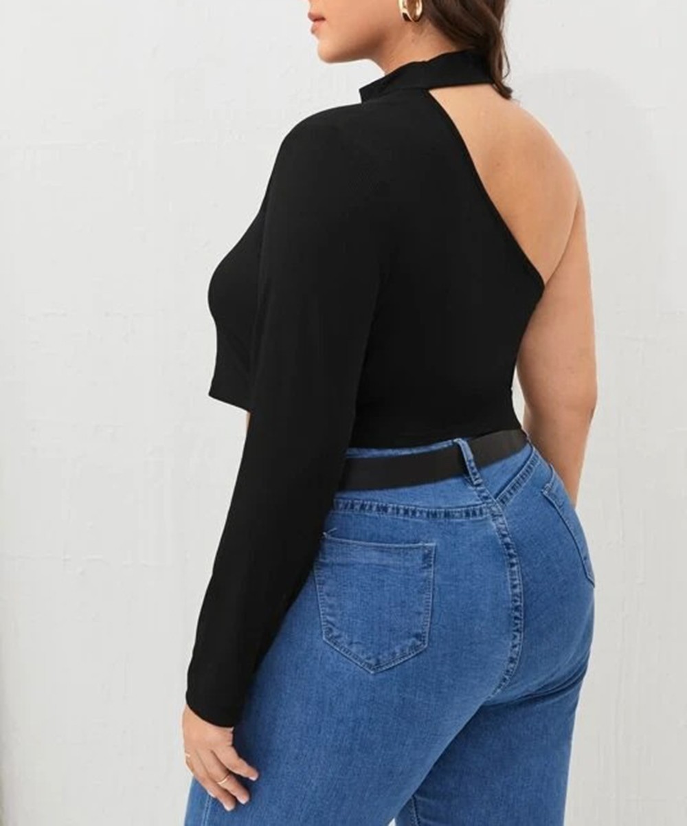 Top SHEIN CURVE, negru, 2XL - 1 | YEO