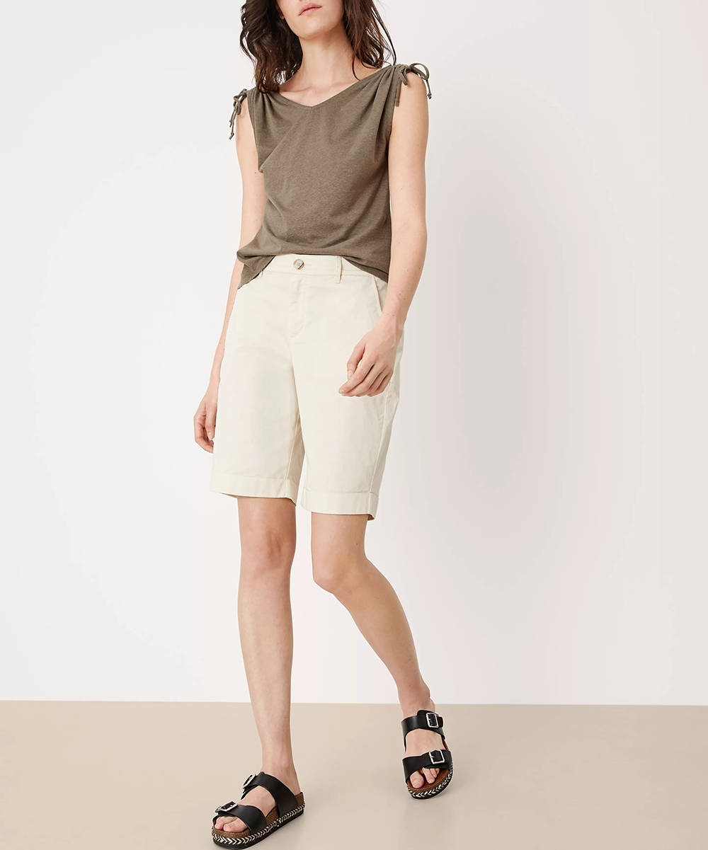 Pantaloni scurti s.Oliver, ecru, W46