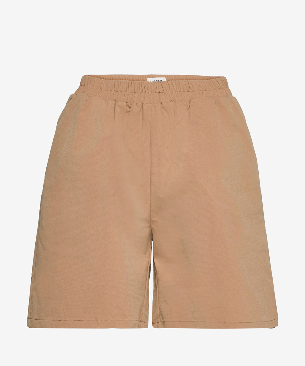 Pantaloni scurti Object, maro deschis, 36