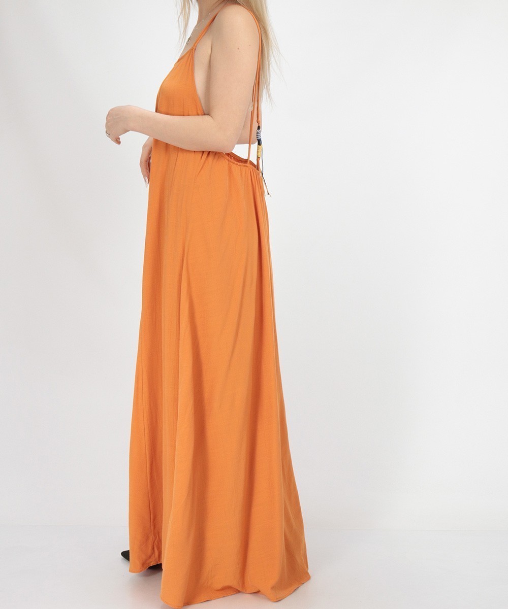 Rochie Lunga Reserved, portocaliu, L - 1 | YEO