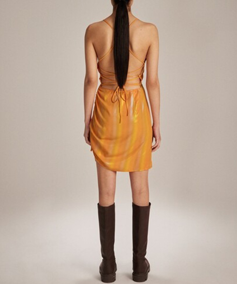 Rochie scurta Reserved, galben, 40 - 1 | YEO