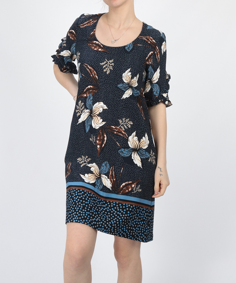 Rochie scurta Chiara Forthi, bleumarin, S