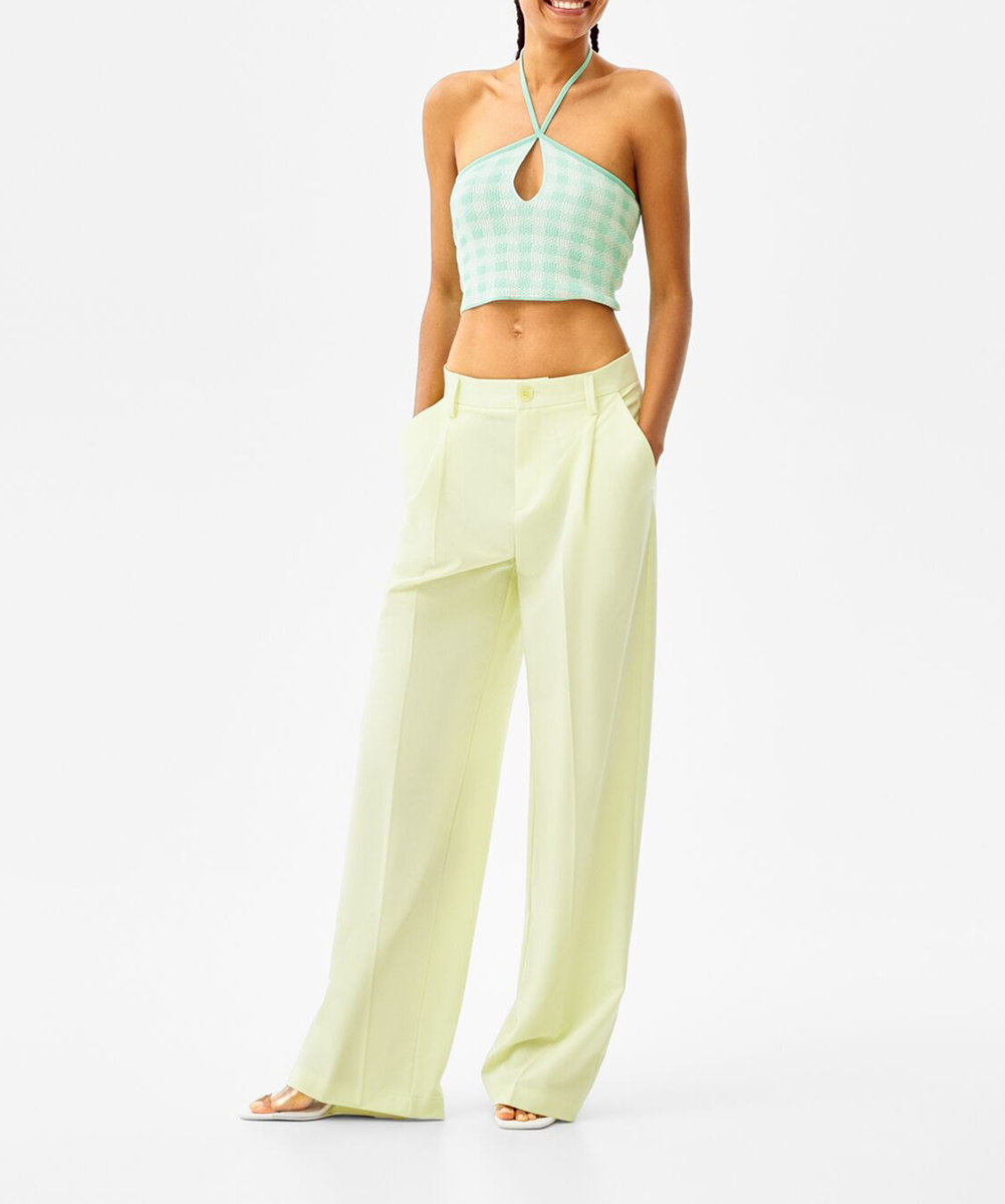 Top Bershka, verde, S