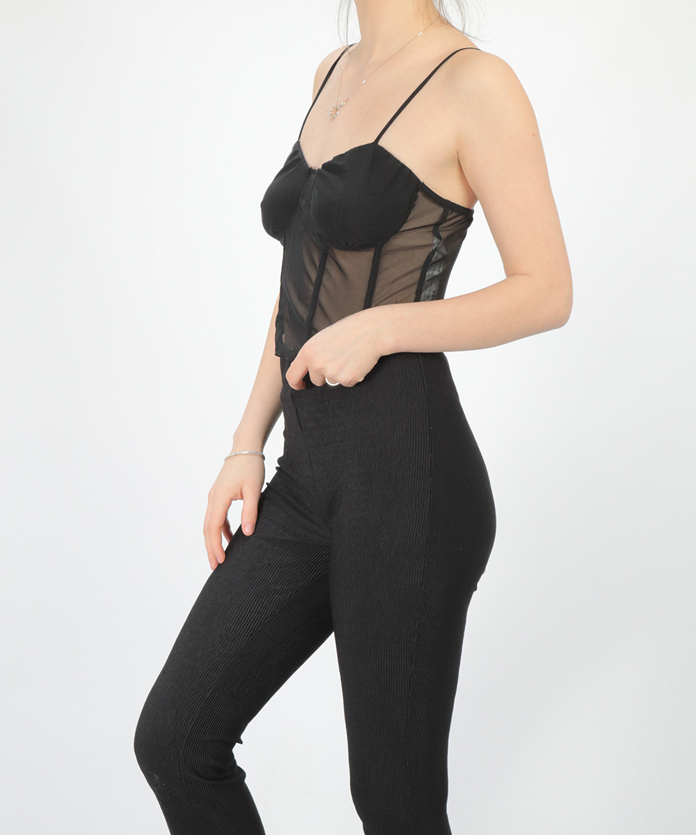 Top Bershka, negru, M