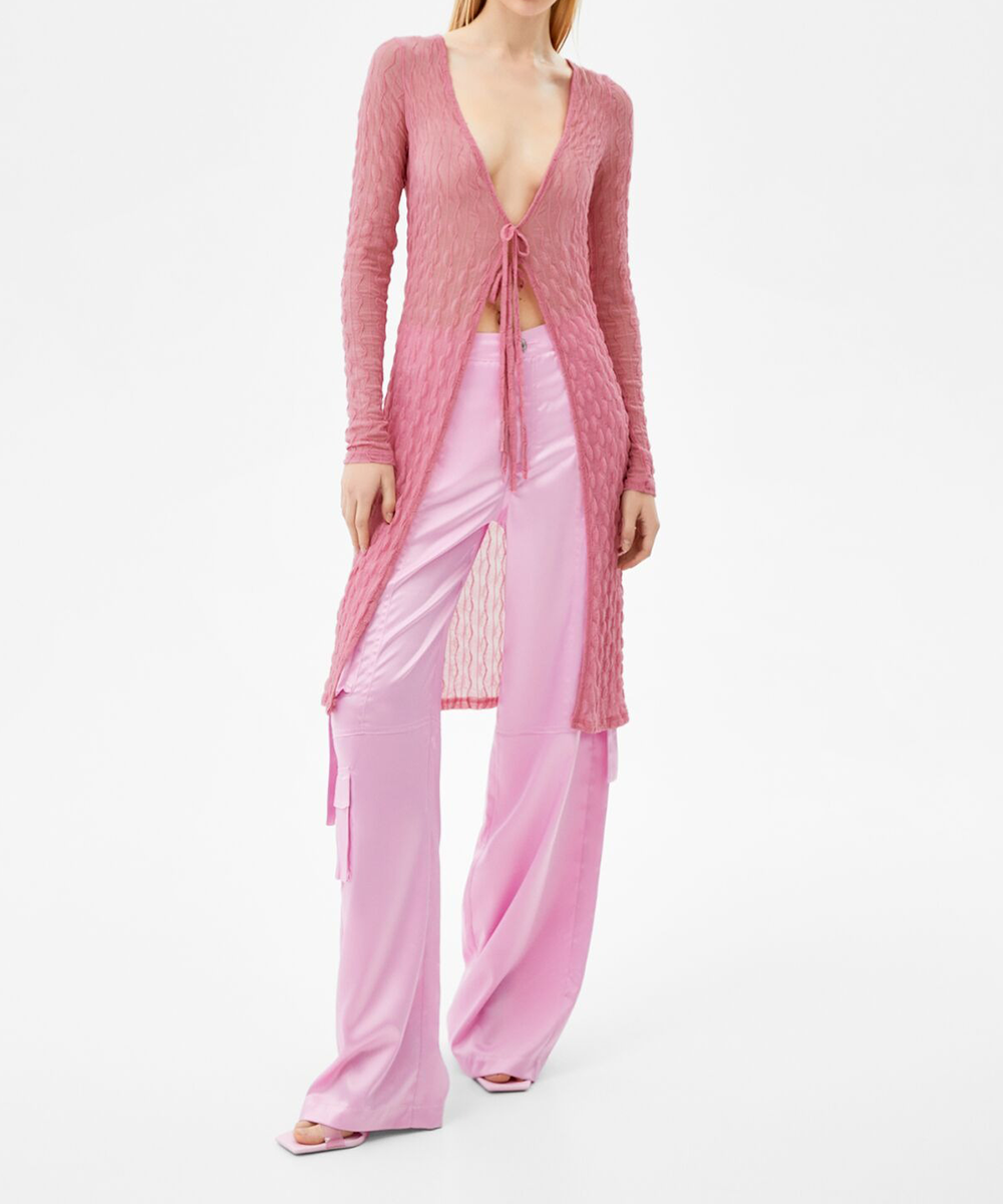 Cardigan Bershka, roz, M-L