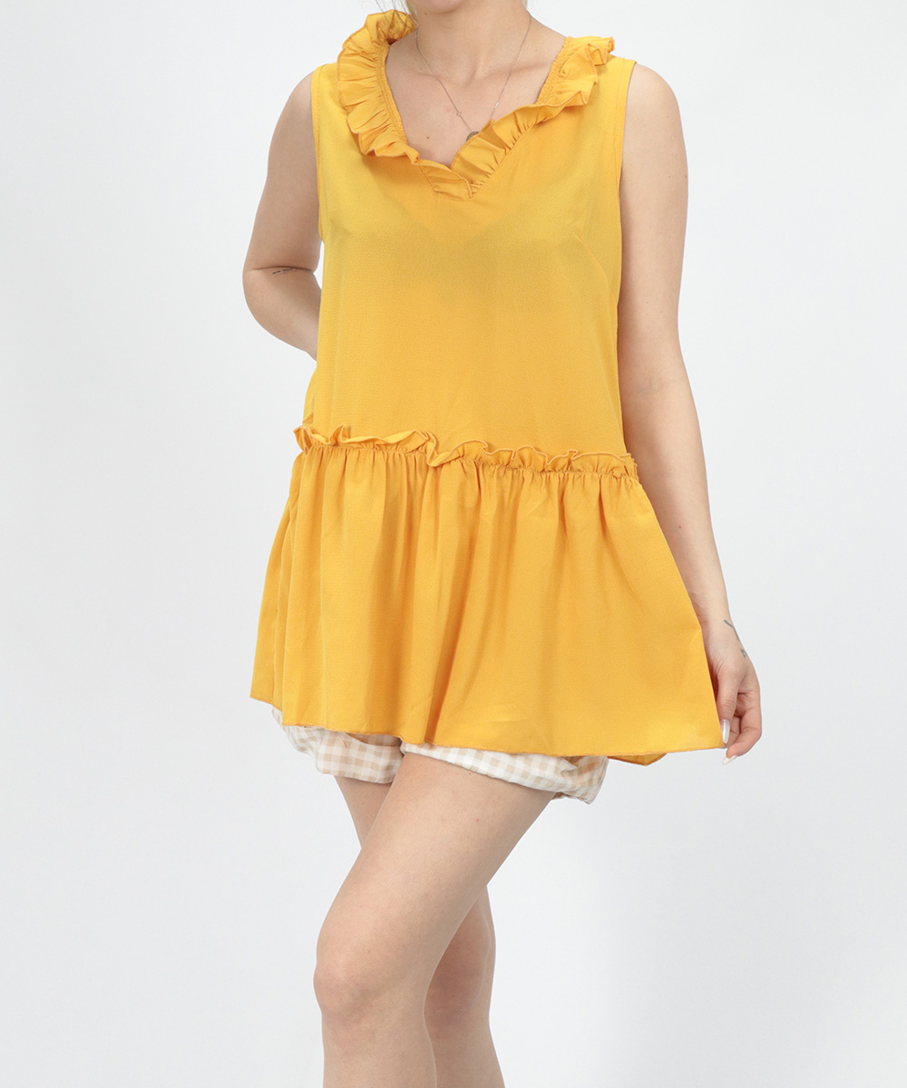 Bluza shein, galben, s