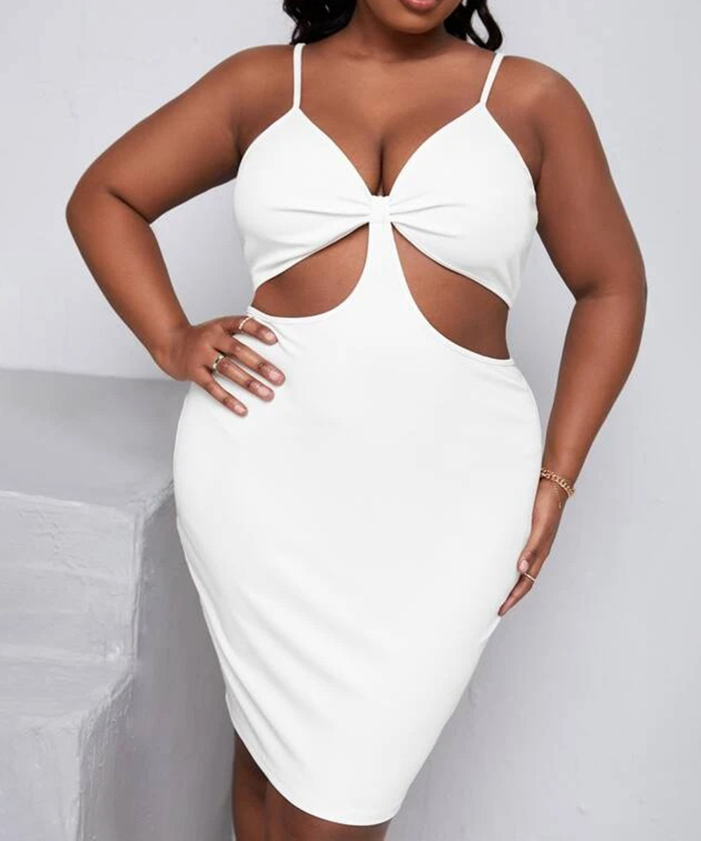Rochie scurta shein curve, alb, 0 xl
