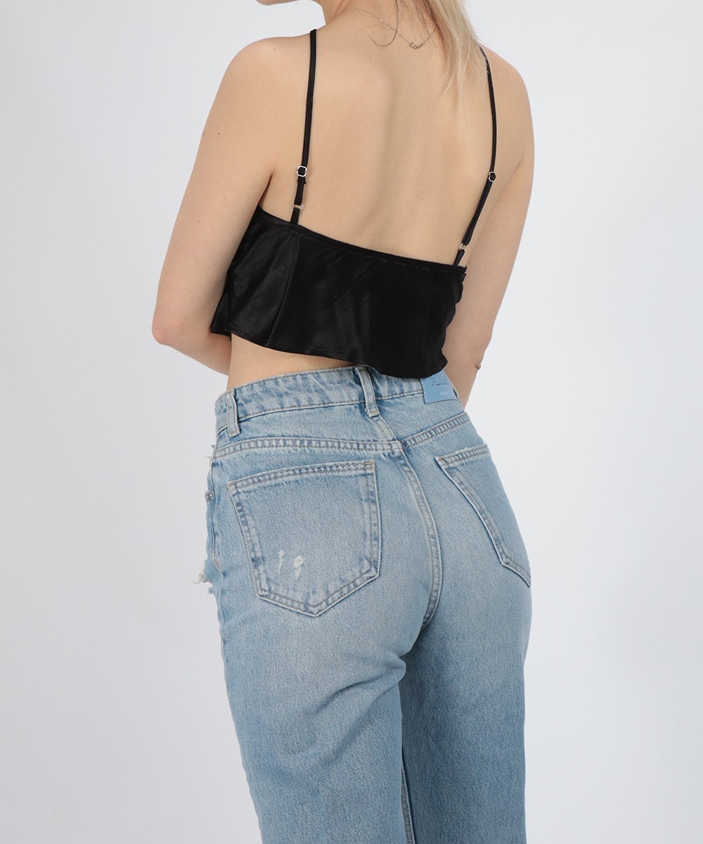 Top Bershka, negru, S - 1 | YEO