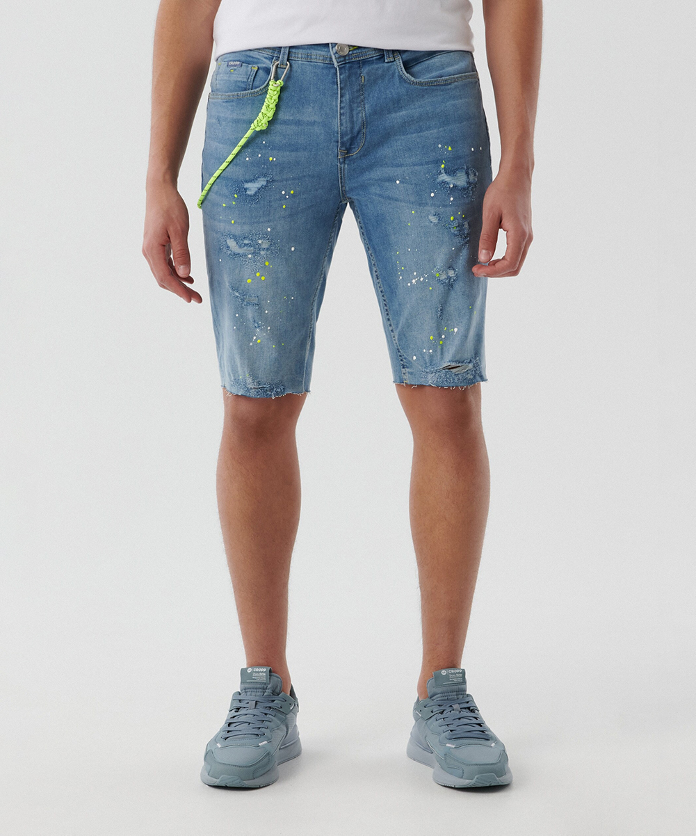 Pantaloni scurti CROPP, albastru, 38