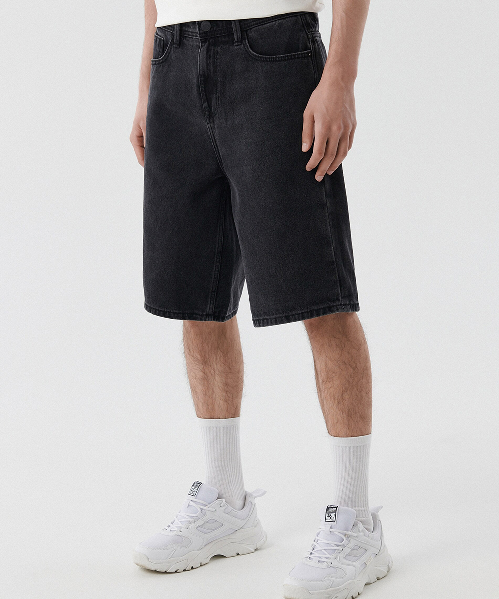 Pantaloni scurti CROPP, gri inchis, 36