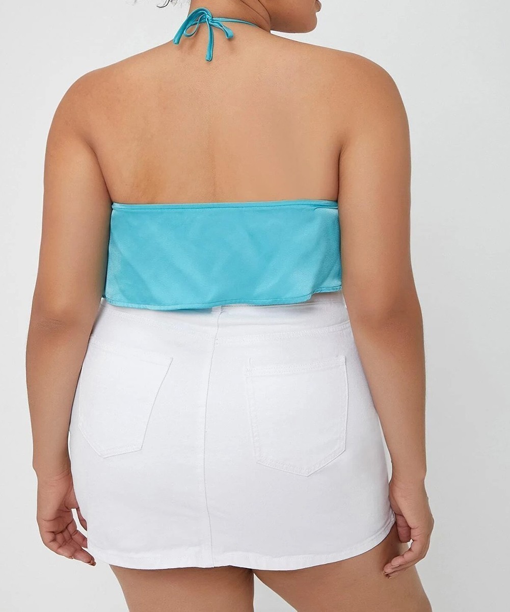 Top SHEIN CURVE, turcoaz, 2XL - 1 | YEO