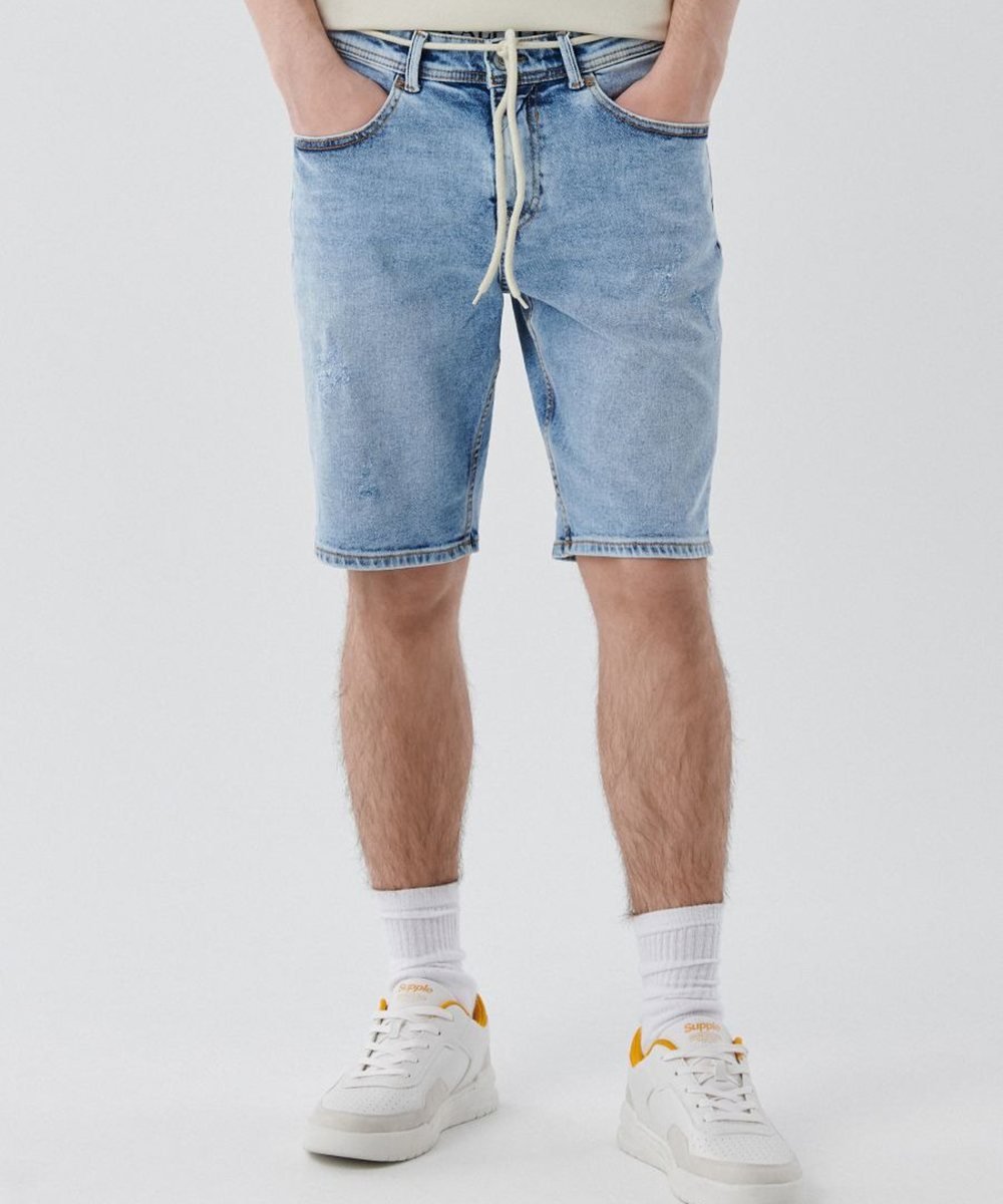 Pantaloni scurti CROPP, albastru, 28
