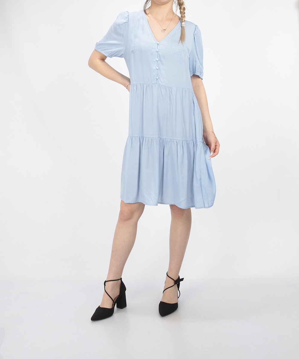 Rochie scurta Vila, bleu, 38