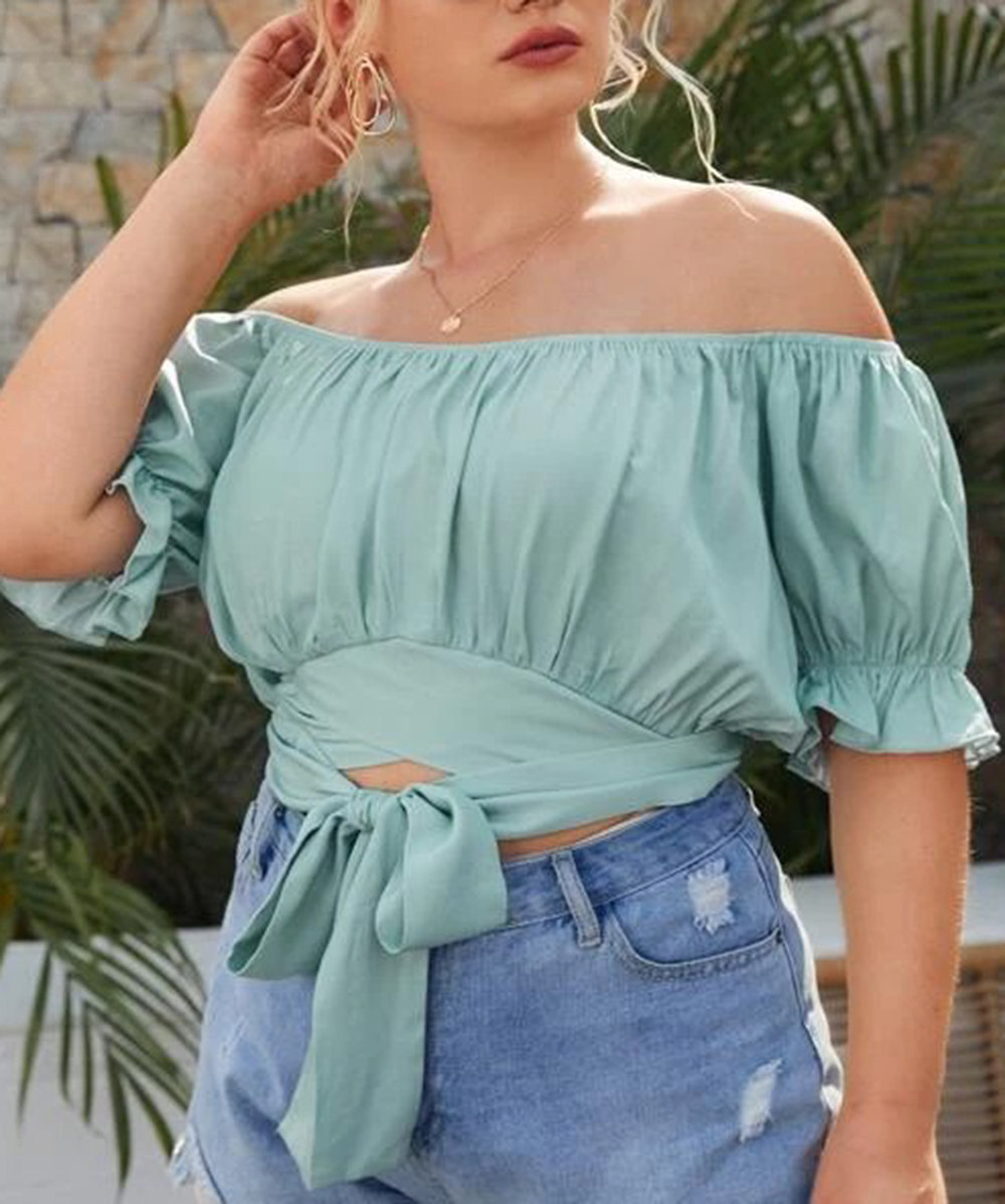 Top shein curve, verde, 1 xl