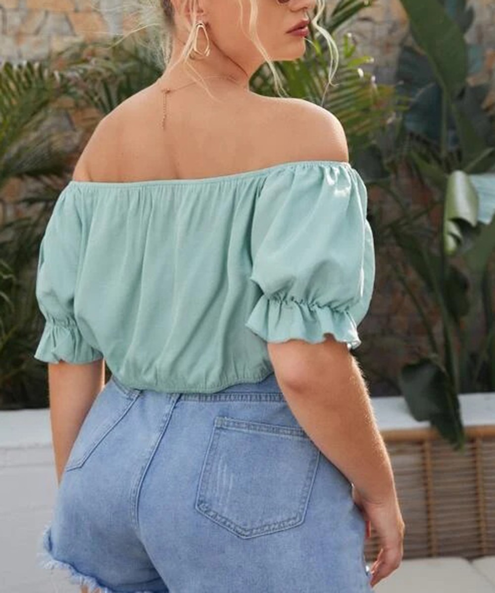 Top SHEIN CURVE, verde, 1 XL - 1 | YEO