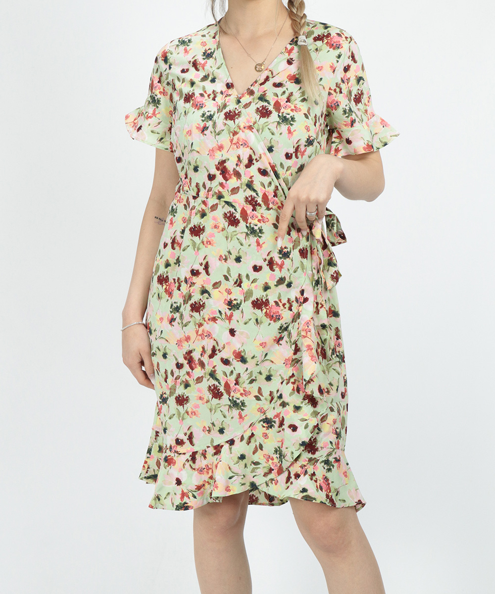Rochie scurta Vero Moda, verde, XS