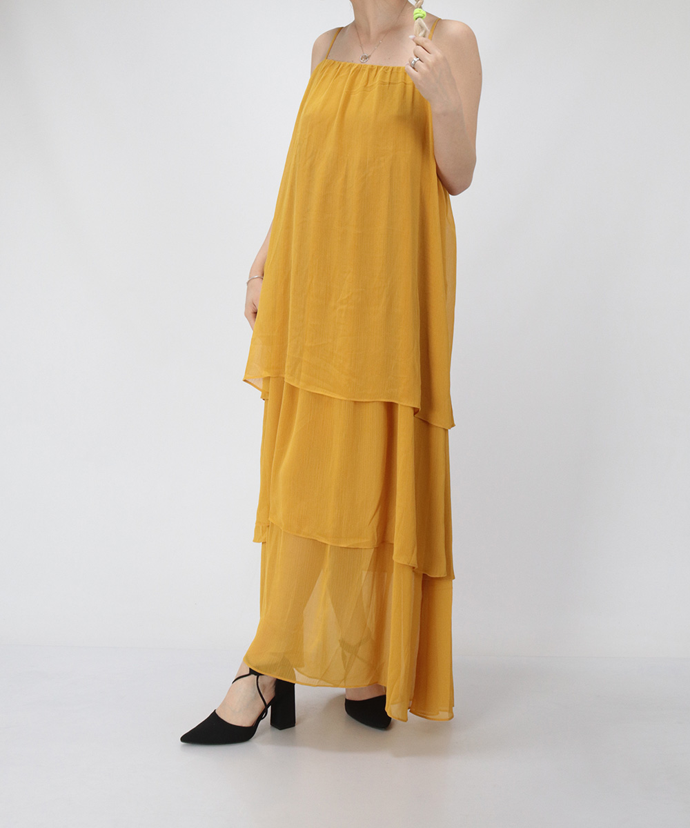 Rochie lunga Object, galben, 38