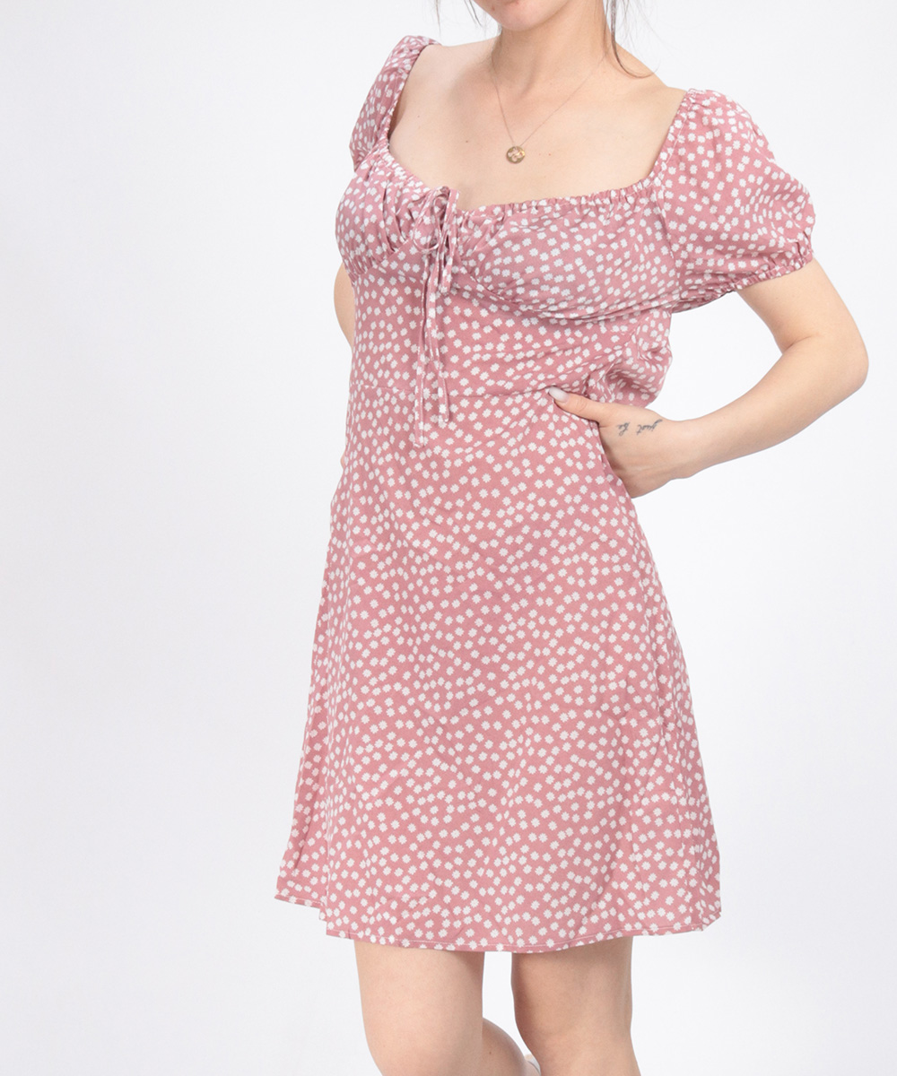 Rochie scurta shein, roz pudra, s