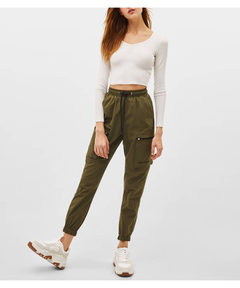 Bluza Bershka, alb, XS