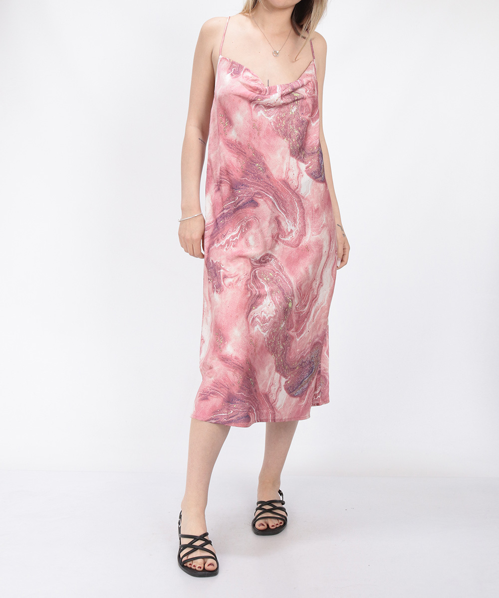 Rochie medie Object, roz, 38