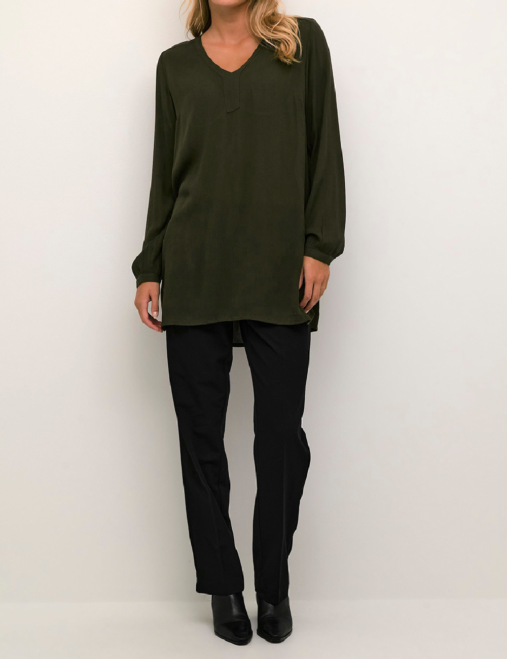 Bluza Kaffe, verde inchis