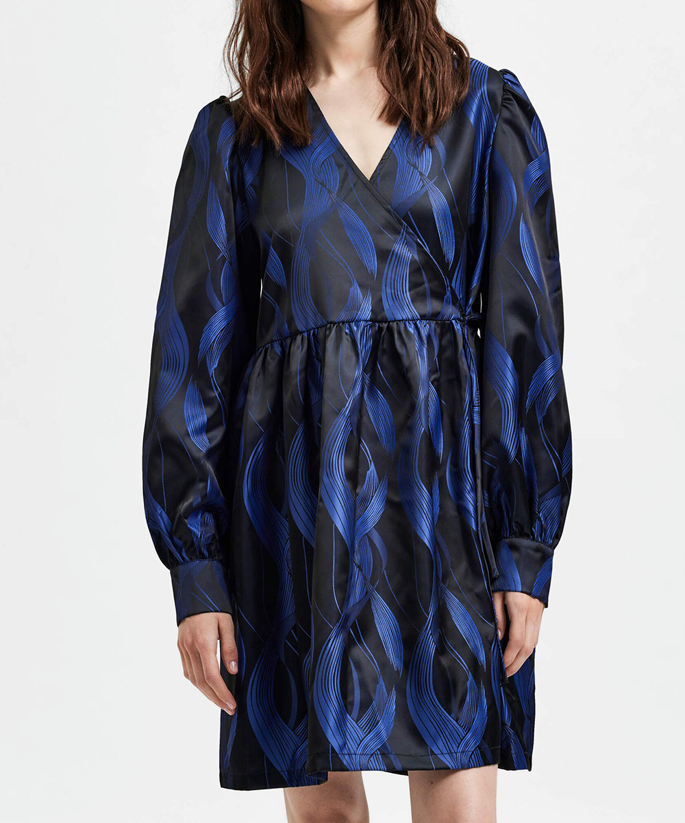 Rochie Scurta Selected Femme, albastru/negru, 36