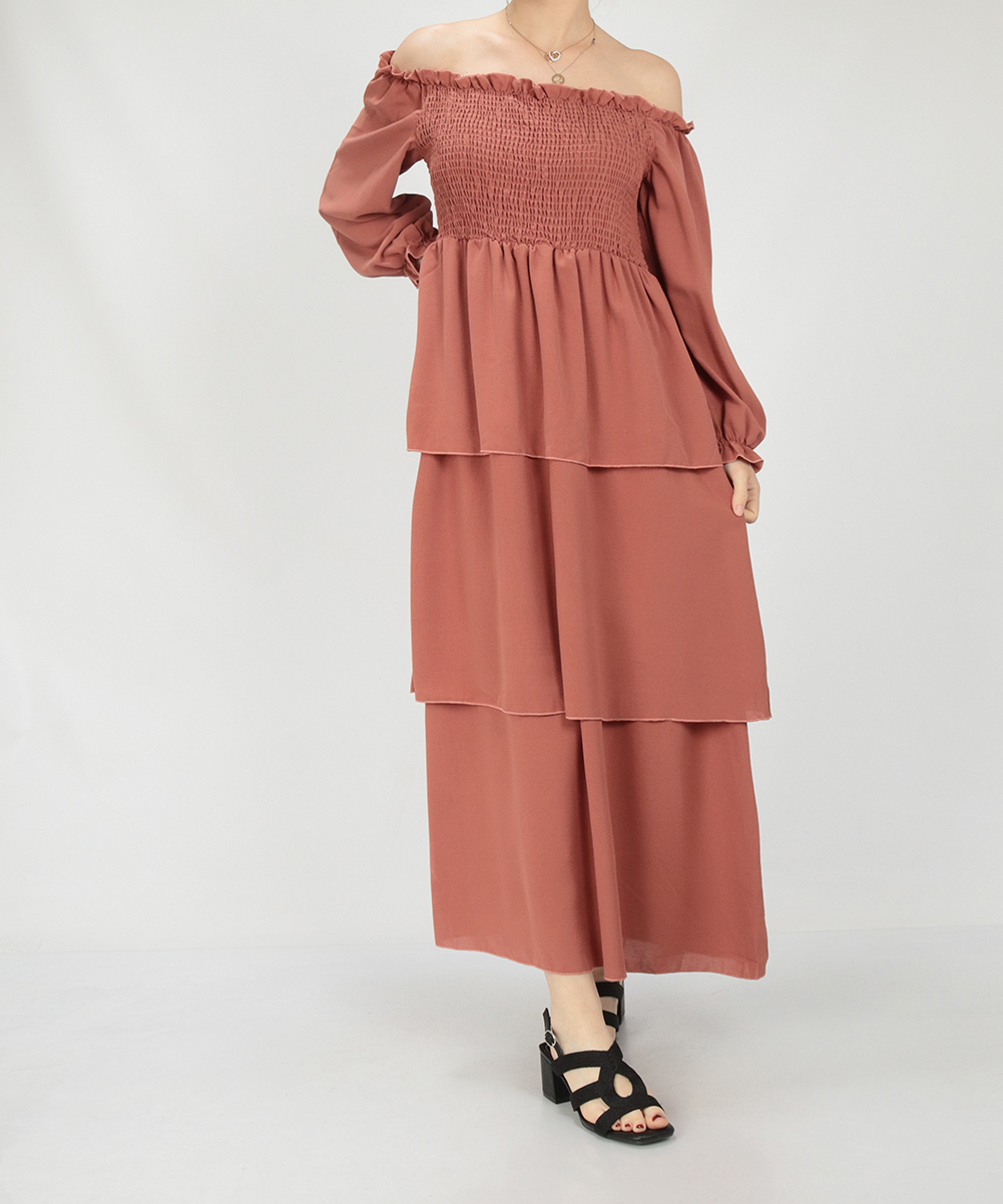 Rochie lunga shein, roz pudra inchis, m