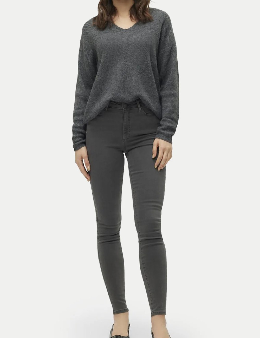Blugi Vero Moda, gri inchis - 1 | YEO