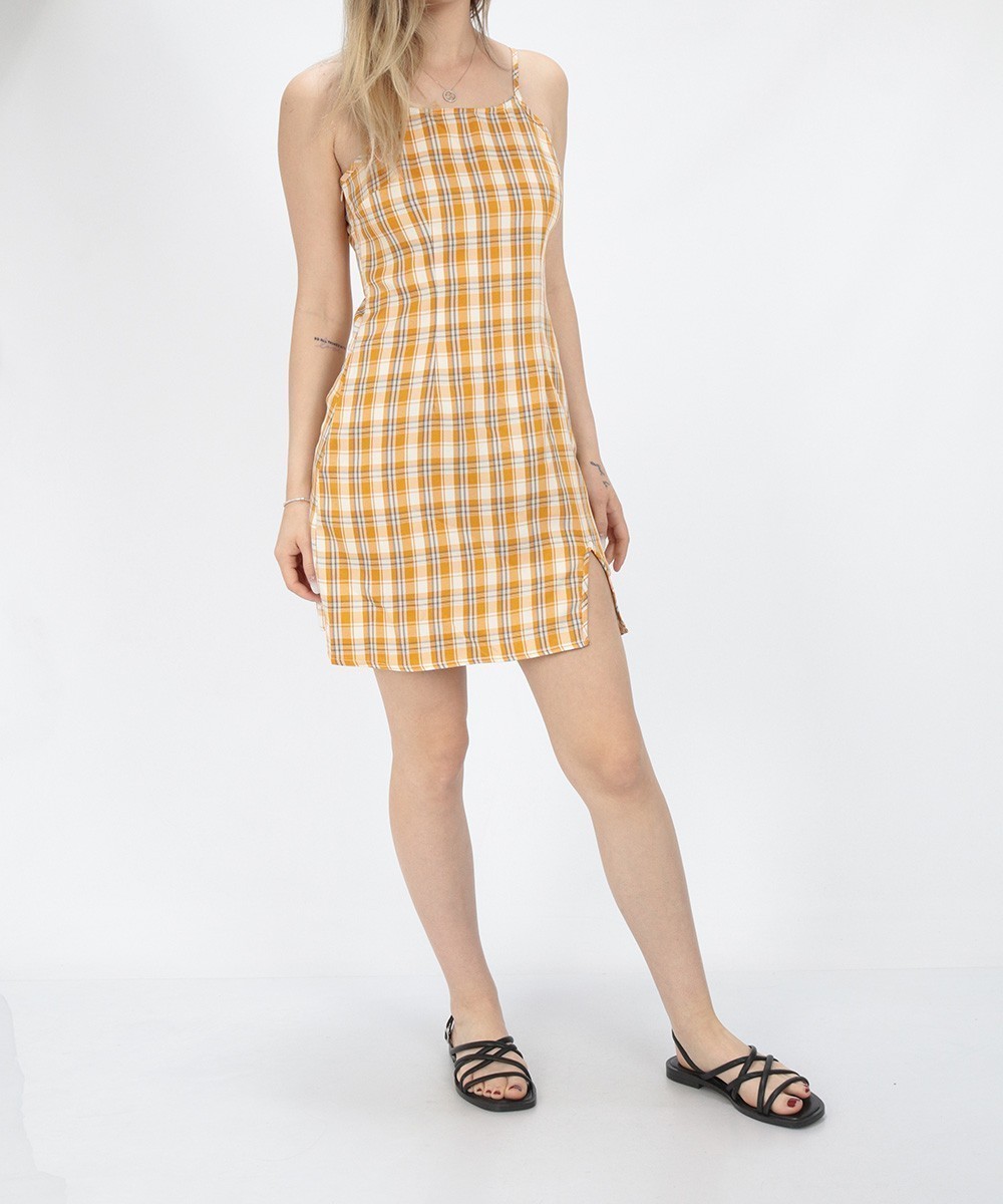 Rochie Scurta SHEIN, mustar, XS - 1 | YEO