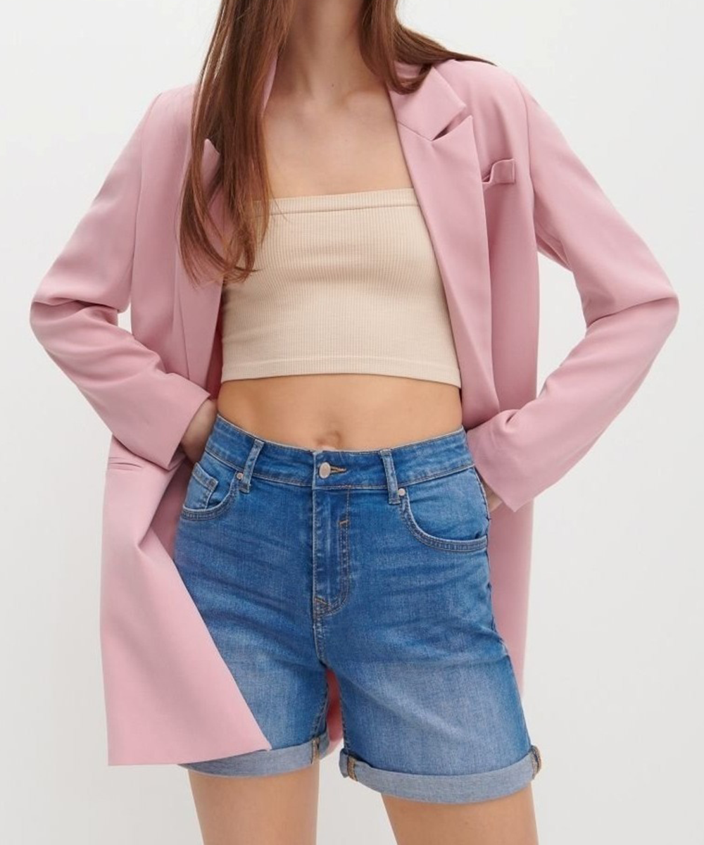 Pantaloni scurti Reserved, bleumarin - 1 | YEO