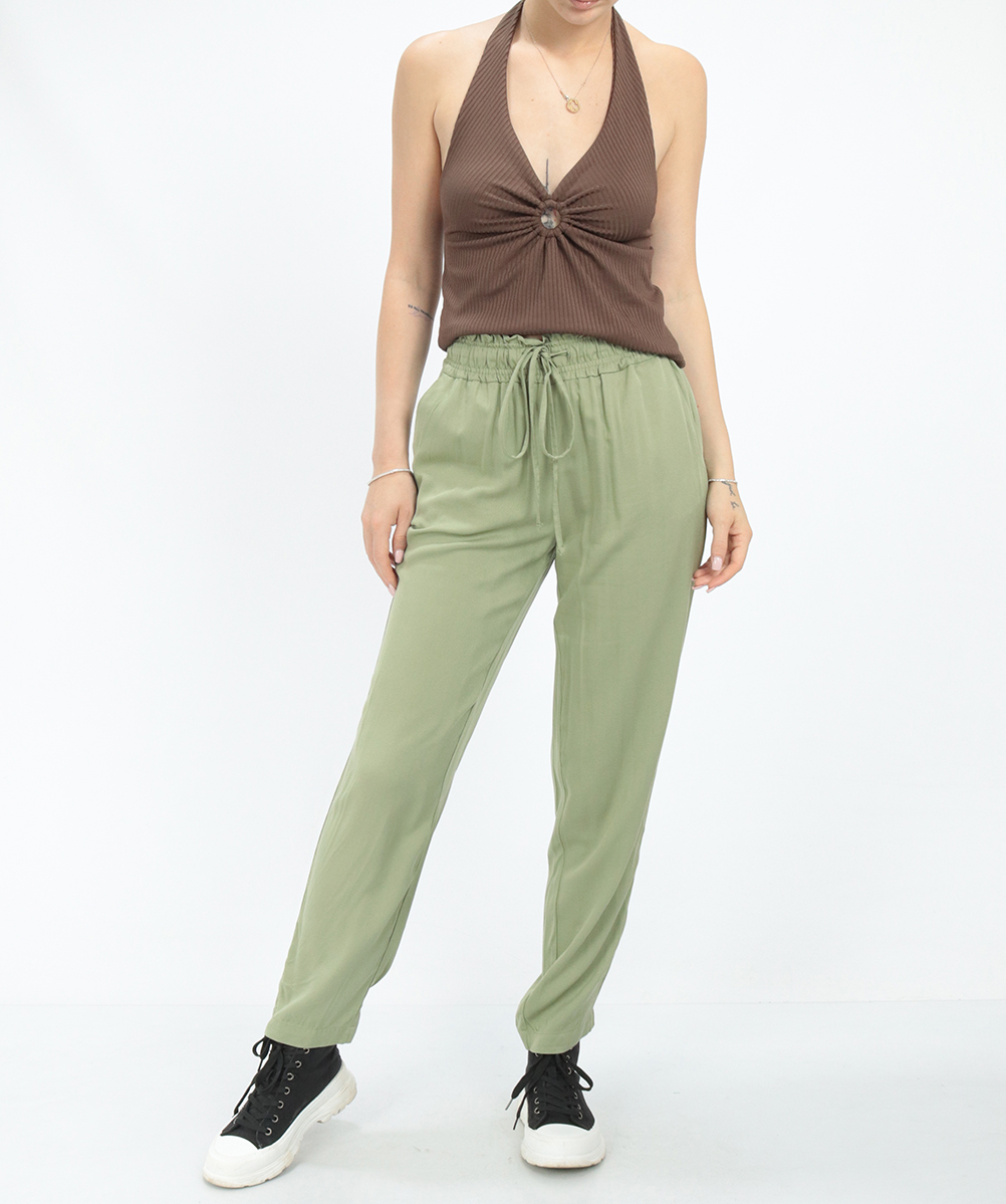 Pantaloni Reserved, verde, 34