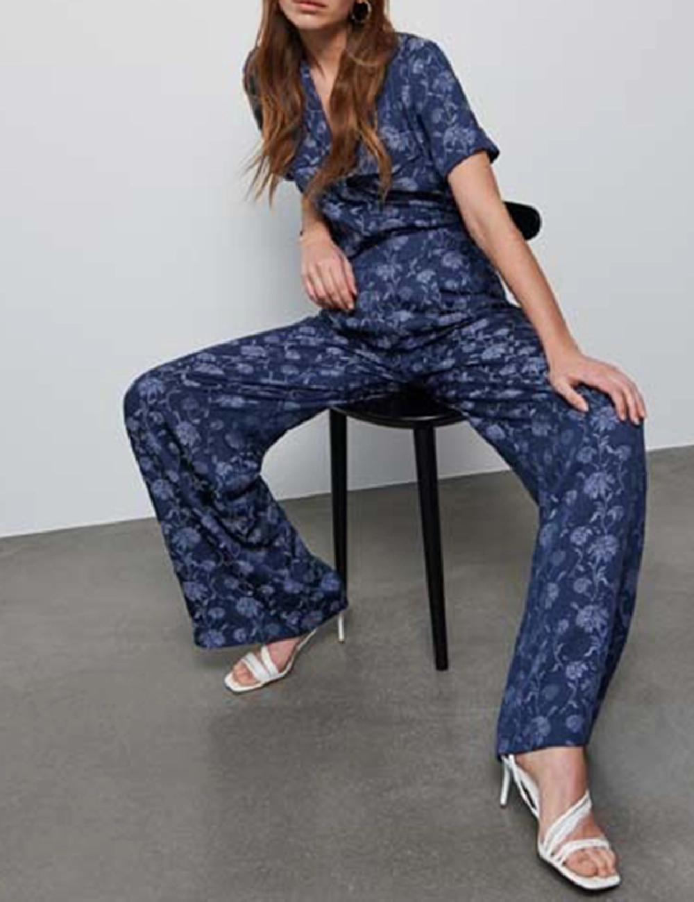 Pantaloni Reserved, bleumarin, 36