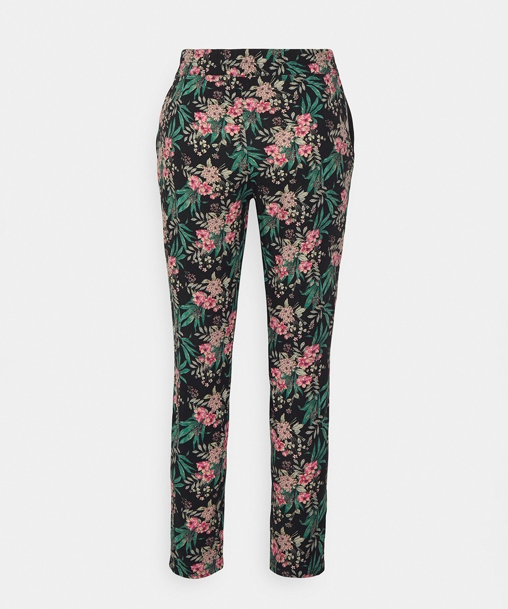 Pantaloni Vero Moda, negru floral, XL - 1 | YEO
