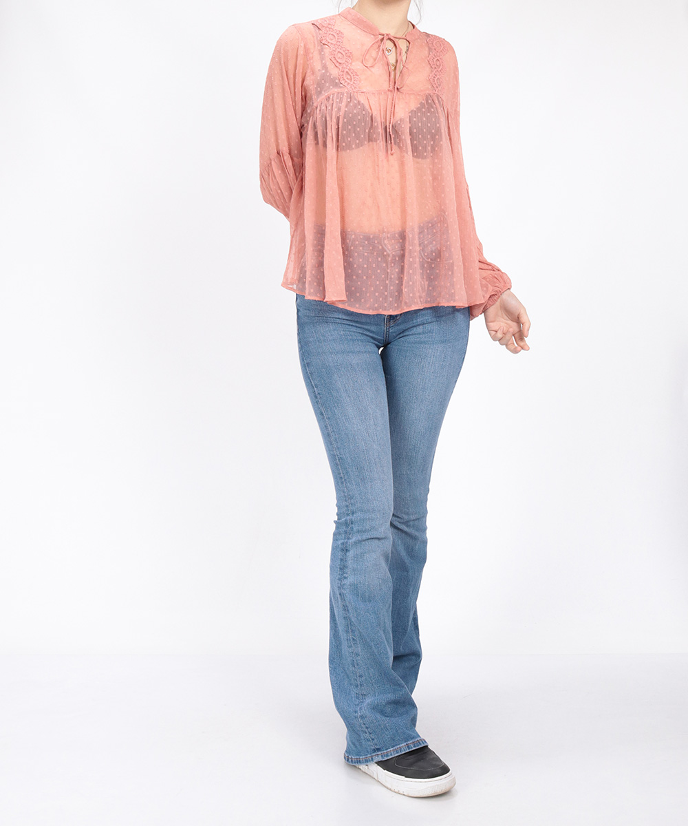 Bluza Vero Moda, roz pudra inchis, S