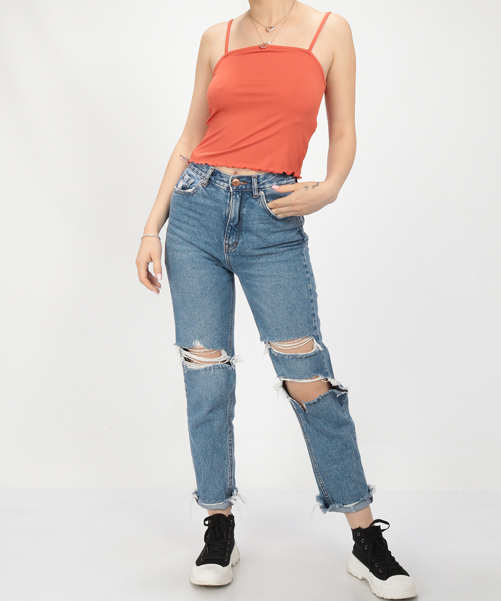 Top Vero Moda, caramiziu, S