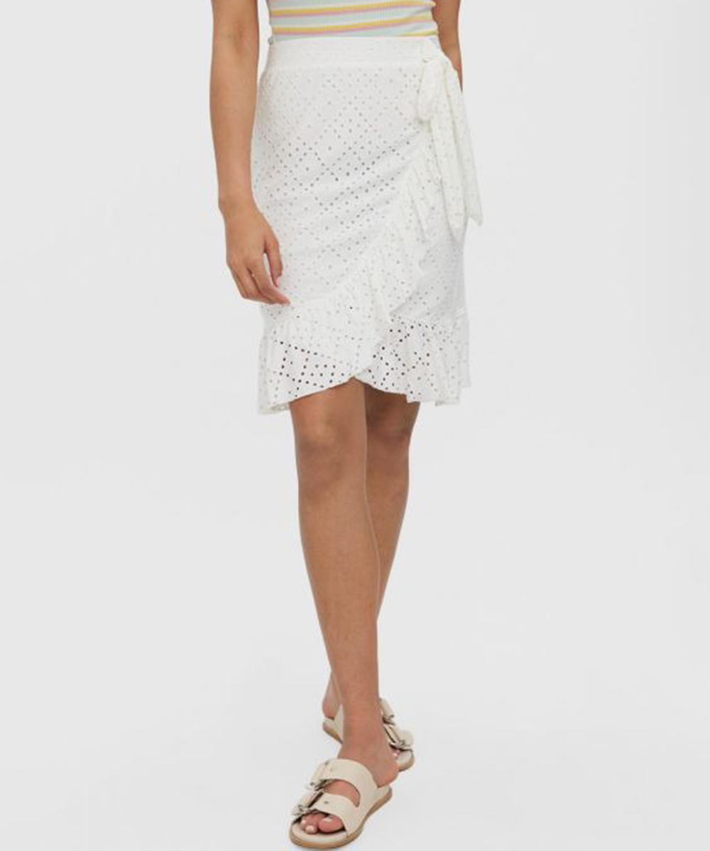 Fusta Vero Moda, alb, M