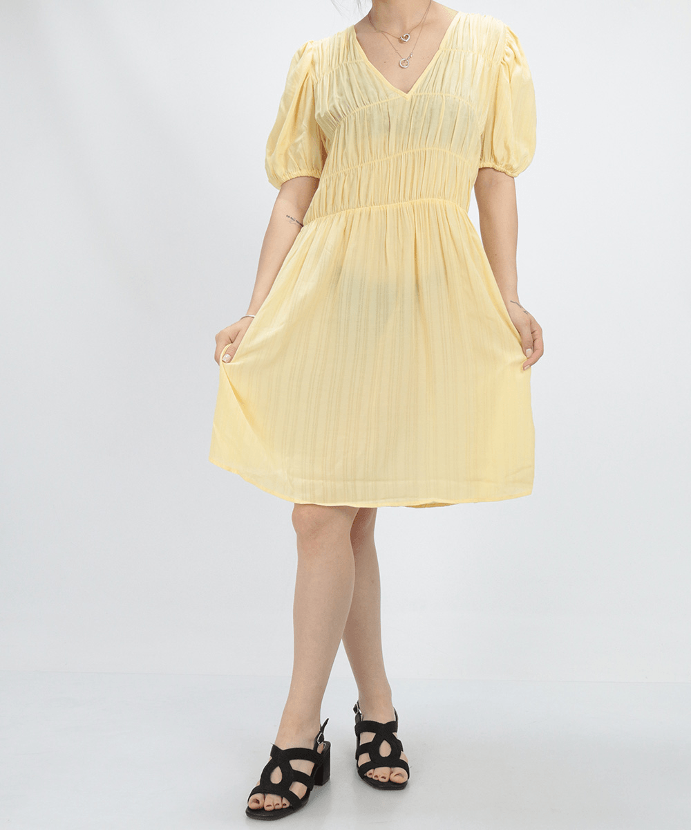 Rochie Scurta Vila, galben, 38
