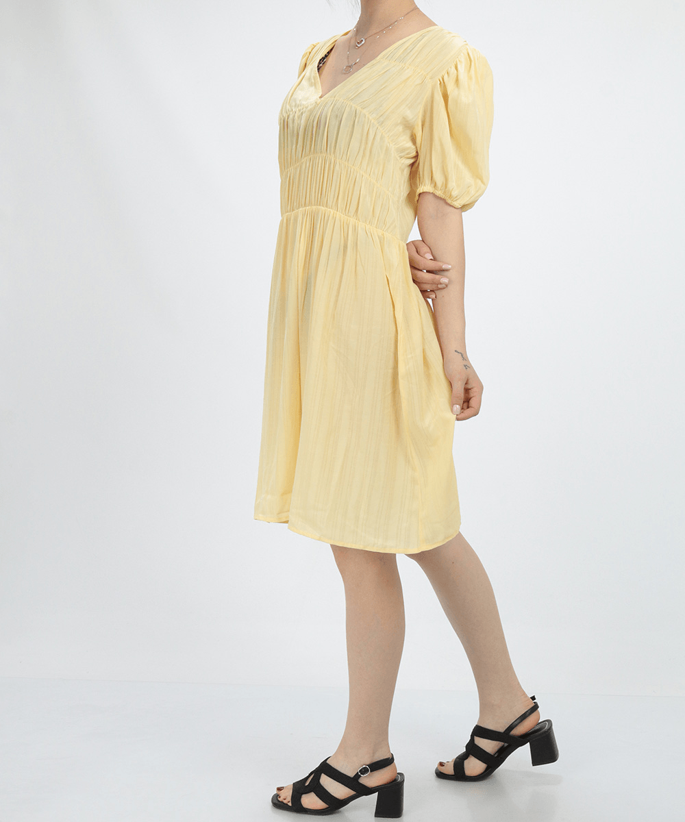 Rochie Scurta Vila, galben, 38 - 1 | YEO