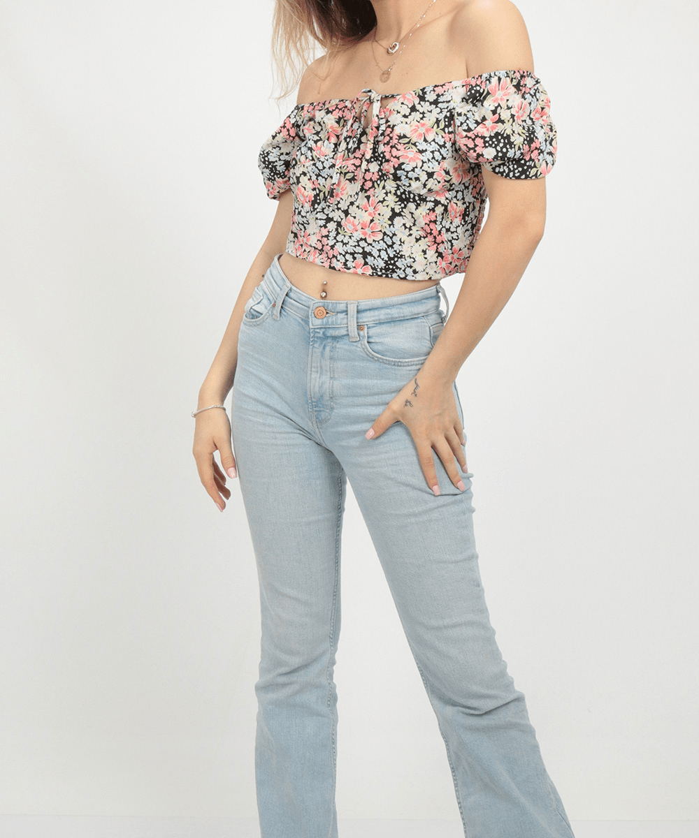 Top shein, floral, l