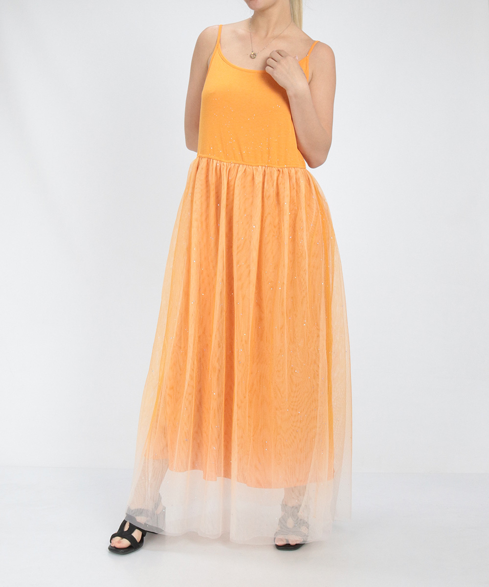 Rochie lunga shein, portocaliu, l