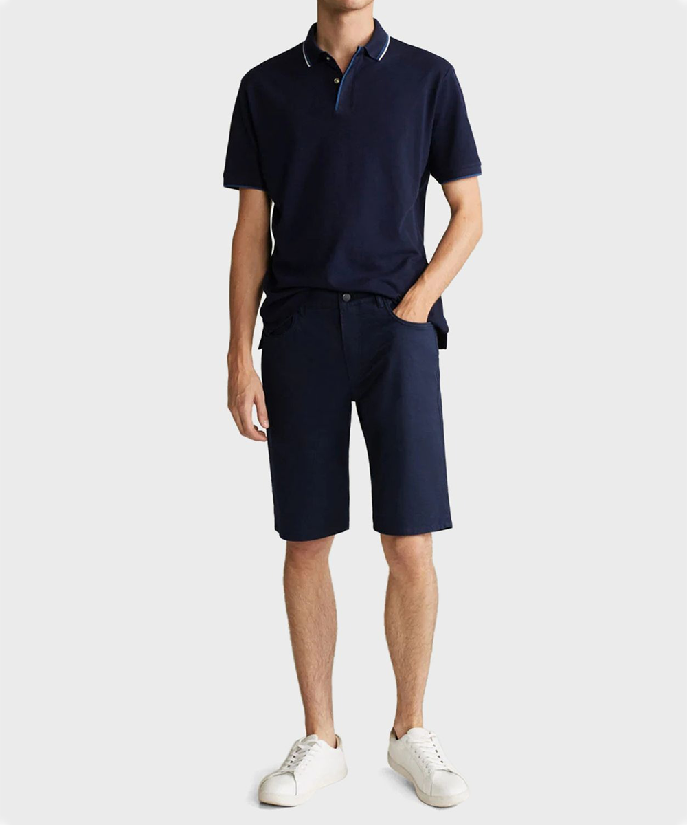 Pantaloni Scurti Mango, bleumarin, 38